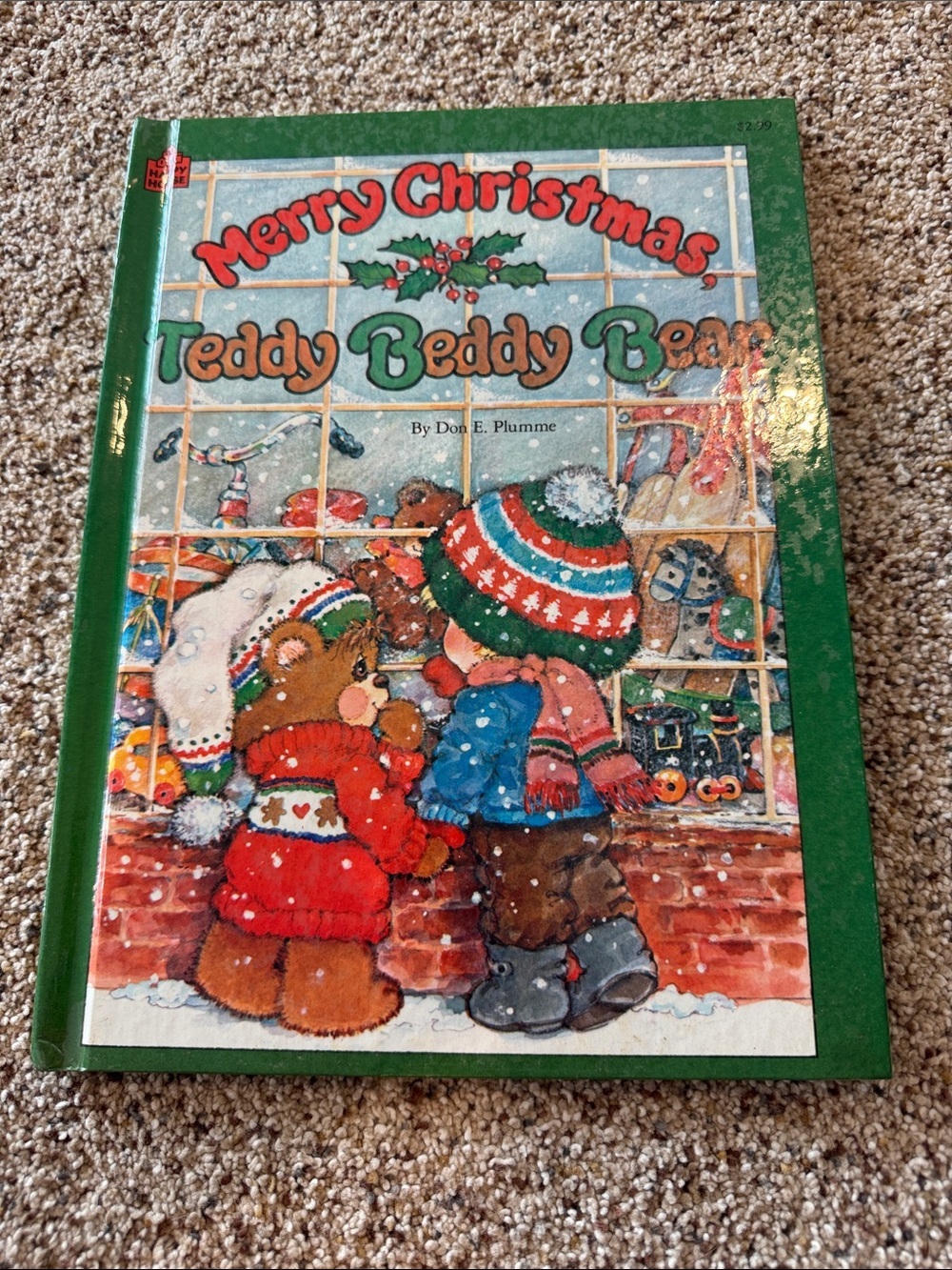 Vintage Merry Christmas Teddy Beddy Bear by Don E. Plumme